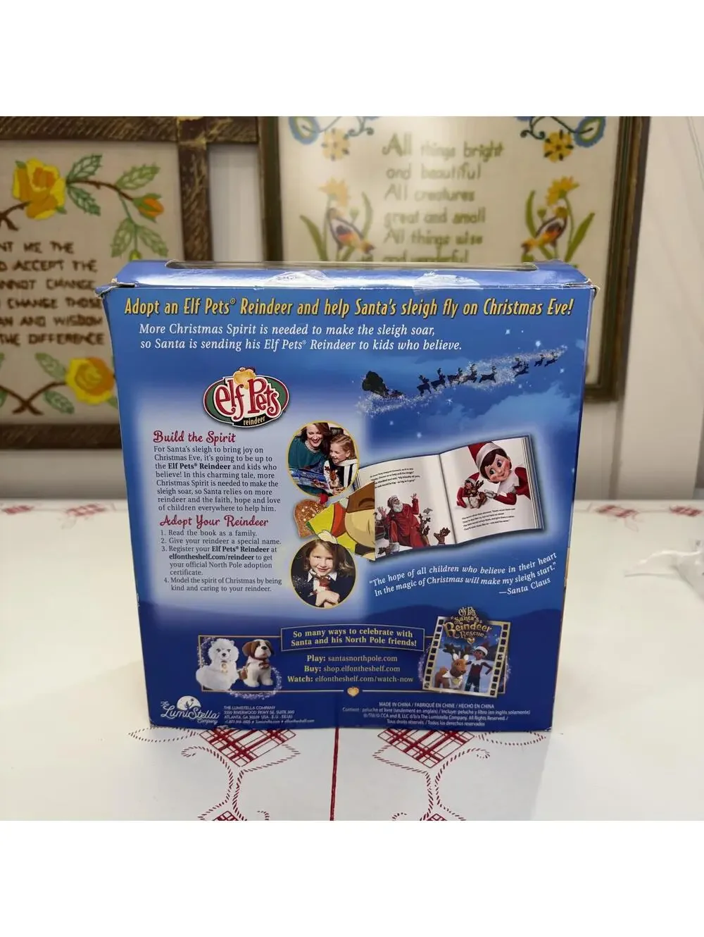 Elf pets “A Reindeer Tradition” story book & plush